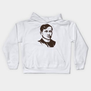 Jose Rizal Portrait Kids Hoodie